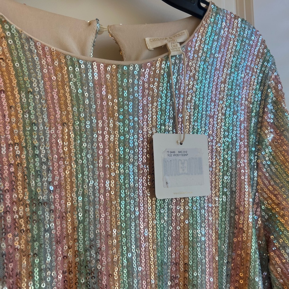 Chelsea & Violet Multicolor Sequin Kids Dress - Picture 2 of 4
